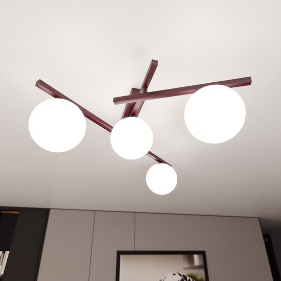 Emibig Emibig SMART 4 BURGUNDY OPAL - Lampe de plafond moderne pour un éclairage élégant