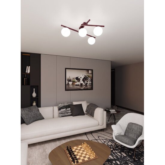 Emibig Emibig SMART 4 BURGUNDY OPAL - Lampe de plafond moderne pour un éclairage élégant