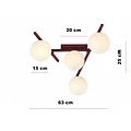 Emibig Emibig SMART 4 BURGUNDY OPAL - Lampe de plafond moderne pour un éclairage élégant