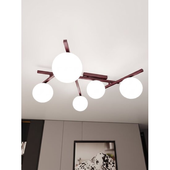 Emibig SMART 5 BURGUNDY OPAL - Lampe de plafond moderne pour une illumination élégante