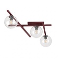 Emibig SMART 3 BURGUNDY TRANSPARENT - Lampe de plafond moderne pour un éclairage élégant