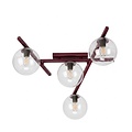 Emibig SMART 4 BURGUNDY TRANSPARENT - Lámpara de techo moderna para una iluminación elegante