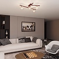 Emibig SMART 4 BURGUNDY TRANSPARENT - Lampe de plafond moderne pour un éclairage élégant