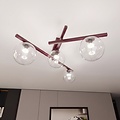Emibig SMART 4 BURGUNDY TRANSPARENT - Moderne Deckenlampe für stilvolle Beleuchtung
