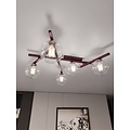 Emibig SMART 5 BURGUNDY TRANSPARENT - Moderne plafondlamp voor sfeervolle verlichting