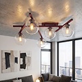 Emibig SMART 5 BURGUNDY TRANSPARENT - Modern ceiling lamp for stylish illumination