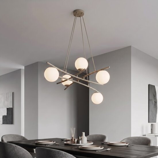 Emibig Emibig ESSA 5 MOKKA OPAL - Lampe suspendue élégante pour tous les espaces
