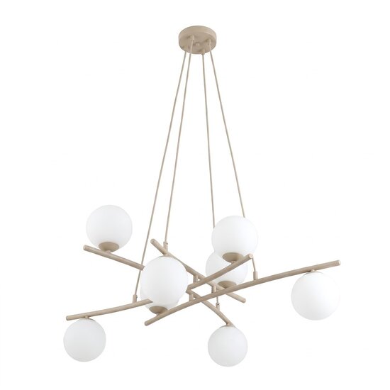 Emibig Emibig ESSA 8 MOKKA OPAL - Lámpara colgante moderna para una iluminación elegante