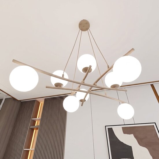 Emibig Emibig ESSA 8 MOKKA OPAL - Modern pendant lamp for stylish lighting