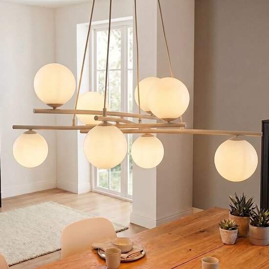 Emibig Emibig ESSA 8 MOKKA OPAL - Modern pendant lamp for stylish lighting