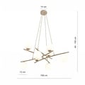 Emibig Emibig ESSA 8 MOKKA OPAL - Moderne hanglamp voor sfeervolle verlichting