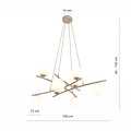 Emibig Emibig ESSA 8 MOKKA OPAL - Moderne Pendelleuchte für stilvolle Beleuchtung