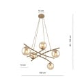 Emibig Emibig ESSA 5 MOKKA AMBER - Lampe suspendue moderne pour un éclairage élégant