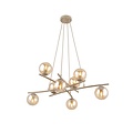Emibig Emibig ESSA 8 MOKKA AMBER - Moderne hanglamp voor sfeervolle verlichting