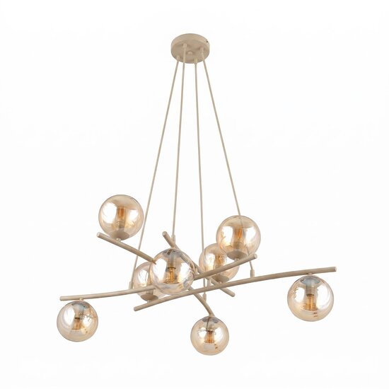 Emibig Emibig ESSA 8 MOKKA AMBER - Moderne hanglamp voor sfeervolle verlichting