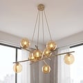 Emibig Emibig ESSA 8 MOKKA AMBER - Modern pendant lamp for a cozy atmosphere