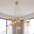 Emibig Emibig ESSA 8 MOKKA AMBER - Moderne Pendelleuchte für eine gemütliche Atmosphäre