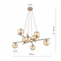 Emibig Emibig ESSA 8 MOKKA AMBER - Modern pendant lamp for a cozy atmosphere