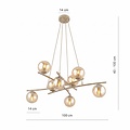 Emibig Emibig ESSA 8 MOKKA AMBER - Moderne Pendelleuchte für eine gemütliche Atmosphäre