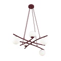 Emibig Emibig ESSA 5 BURGUNDY OPAL - Moderne hanglamp voor sfeervolle verlichting