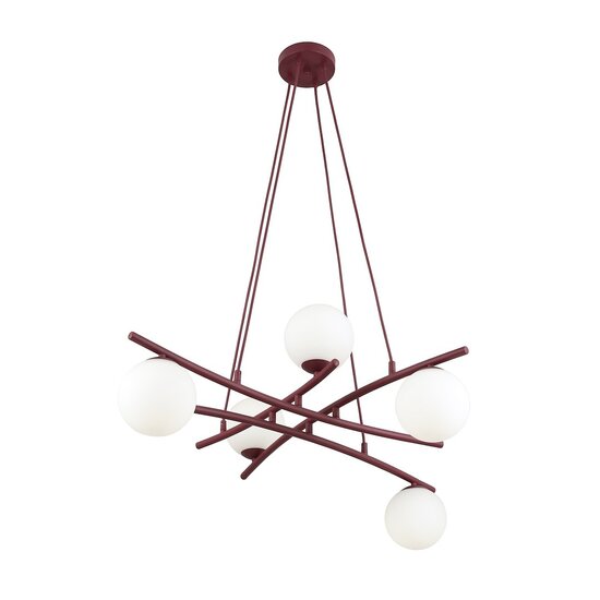 Emibig Emibig ESSA 5 BURGUNDY OPAL - Lampe suspendue moderne pour un éclairage élégant