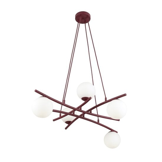 Emibig Emibig ESSA 5 BURGUNDY OPAL - Moderne Pendelleuchte für stilvolle Beleuchtung