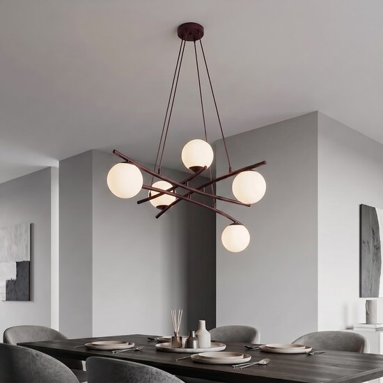 Emibig Emibig ESSA 5 BURGUNDY OPAL - Modern pendant lamp for stylish lighting