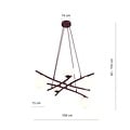 Emibig Emibig ESSA 5 BURGUNDY OPAL - Moderne hanglamp voor sfeervolle verlichting