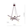 Emibig Emibig ESSA 5 BURGUNDY OPAL - Moderne Pendelleuchte für stilvolle Beleuchtung