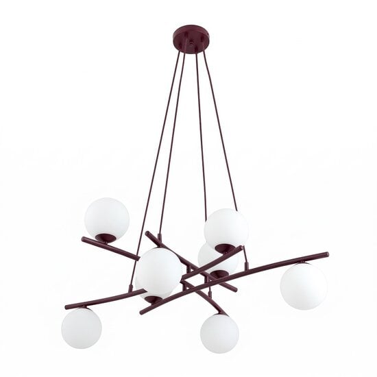 Emibig Emibig ESSA 8 BURGUNDY OPAL - Moderne hanglamp voor sfeervolle verlichting