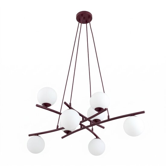 Emibig Emibig ESSA 8 BURGUNDY OPAL - Moderne Pendelleuchte für stilvolle Beleuchtung