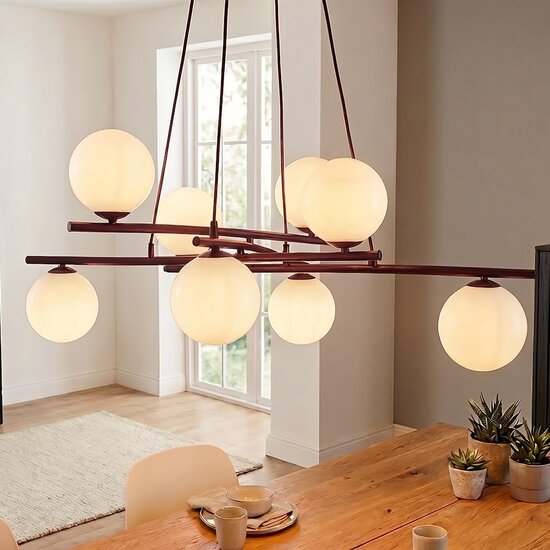 Emibig Emibig ESSA 8 BURGUNDY OPAL - Lampe suspendue moderne pour un éclairage élégant
