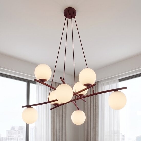 Emibig Emibig ESSA 8 BURGUNDY OPAL - Modern pendant lamp for stylish lighting