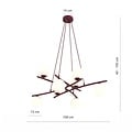 Emibig Emibig ESSA 8 BURGUNDY OPAL - Lámpara colgante moderna para una iluminación elegante