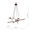 Emibig Emibig ESSA 8 BURGUNDY OPAL - Modern pendant lamp for stylish lighting