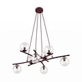 Emibig Emibig ESSA 8 BURGUNDY TRANSPARENT - Lámpara colgante moderna para una iluminación elegante