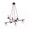 Emibig Emibig ESSA 8 BURGUNDY TRANSPARENT - Lampe suspendue moderne pour un éclairage élégant
