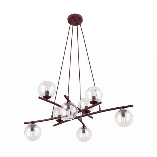 Emibig Emibig ESSA 8 BURGUNDY TRANSPARENT - Modern pendant lamp for stylish lighting