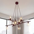 Emibig Emibig ESSA 8 BURGUNDY TRANSPARENT - Lámpara colgante moderna para una iluminación elegante