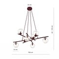 Emibig Emibig ESSA 8 BURGUNDY TRANSPARENT - Modern pendant lamp for stylish lighting