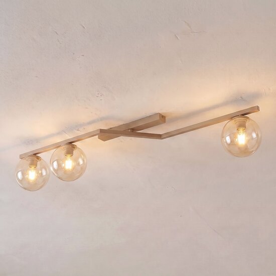 Emibig NATON 3 MOKKA AMBER - Lámpara de techo moderna para una iluminación elegante