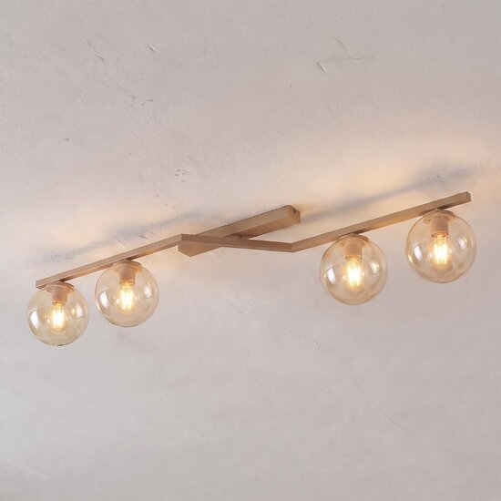 Emibig Emibig NATON 4 MOKKA AMBER - Moderne plafondlamp voor sfeervolle verlichting