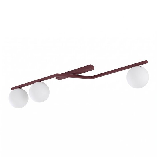 Emibig NATON 3 BURGUNDY OPAL - Plafonnier moderne pour un éclairage élégant