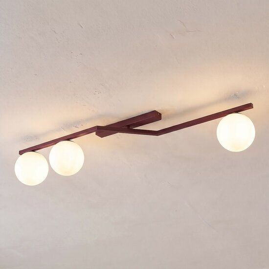 Emibig NATON 3 BURGUNDY OPAL - Lámpara de techo moderna para una iluminación elegante