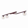 Emibig NATON 3 BURGUNDY TRANSPARENT - Lampe de plafond moderne pour un éclairage élégant