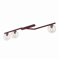Emibig NATON 3 BURGUNDY TRANSPARENT - Moderne plafondlamp voor sfeervolle verlichting