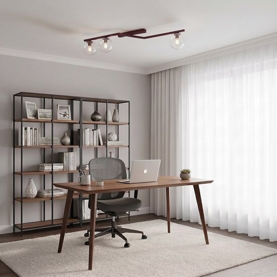 Emibig NATON 3 BURGUNDY TRANSPARENT - Lampe de plafond moderne pour un éclairage élégant