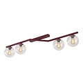 Emibig NATON 4 BURGUNDY TRANSPARENT - Moderne Deckenlampe für stilvolle Beleuchtung