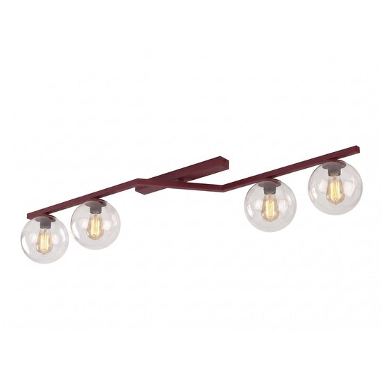 Emibig NATON 4 BURGUNDY TRANSPARENT - Lámpara de techo moderna para una iluminación elegante