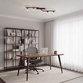 Emibig NATON 4 BURGUNDY TRANSPARENT - Moderne plafondlamp voor sfeervolle verlichting